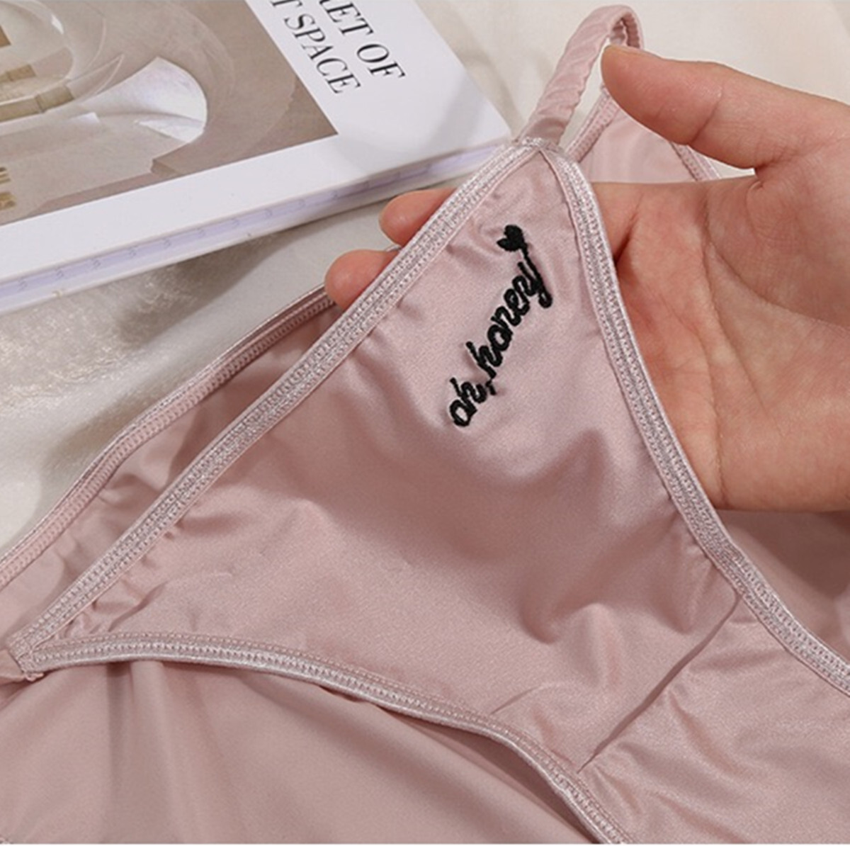 1/6 Pcs Lot Womens Sexy String Satin Bikini Panties Silky Briefs Underwear,S M L