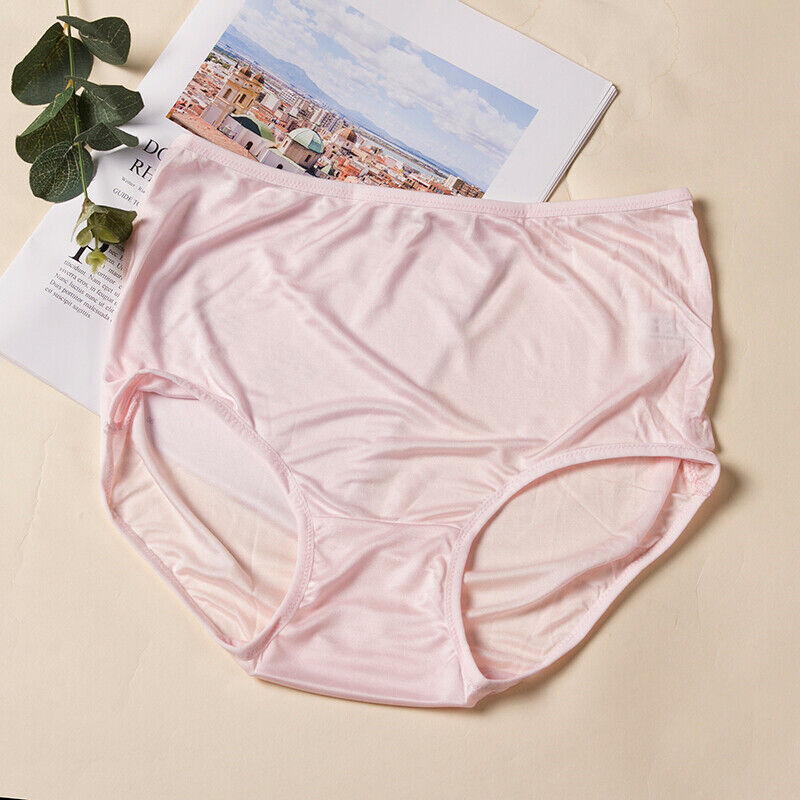 5pcs/lot Mulberry Silk Underwear Women’s Briefs Plus Size Real Silk Lady Panties