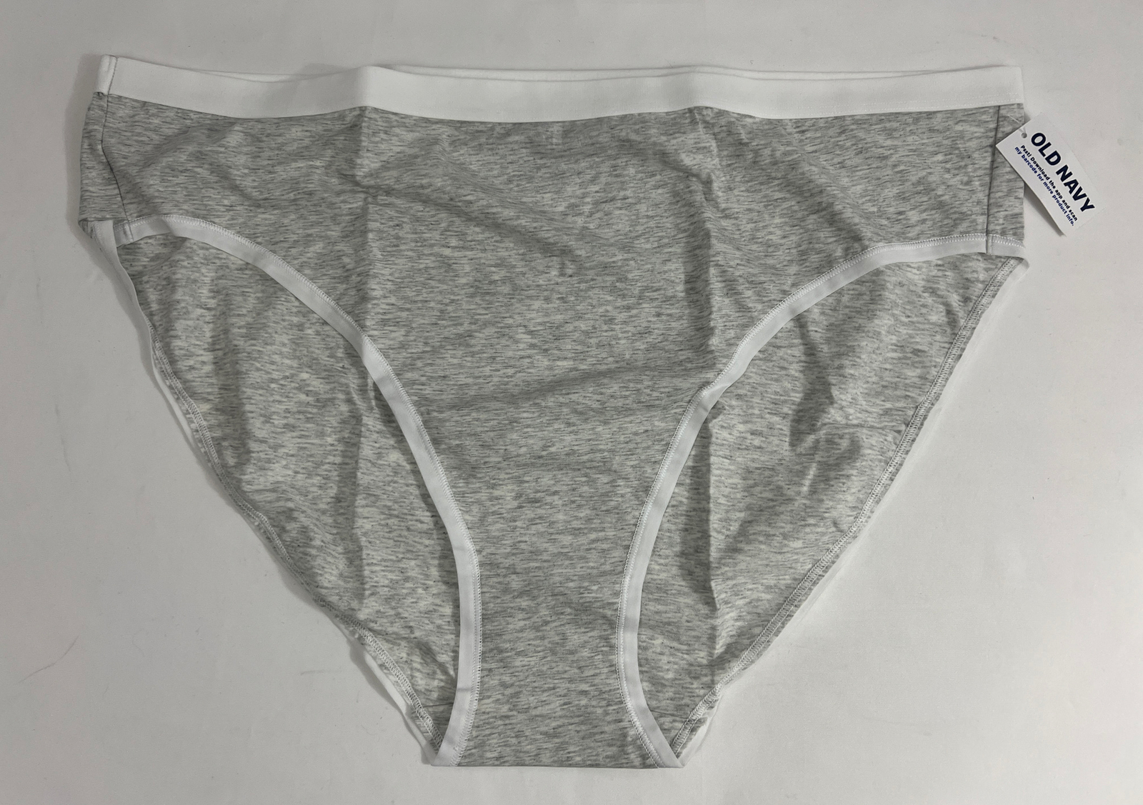 Old Navy Women’s Size XXL Heather Gray White High Cut Bikini Briefs Underwear