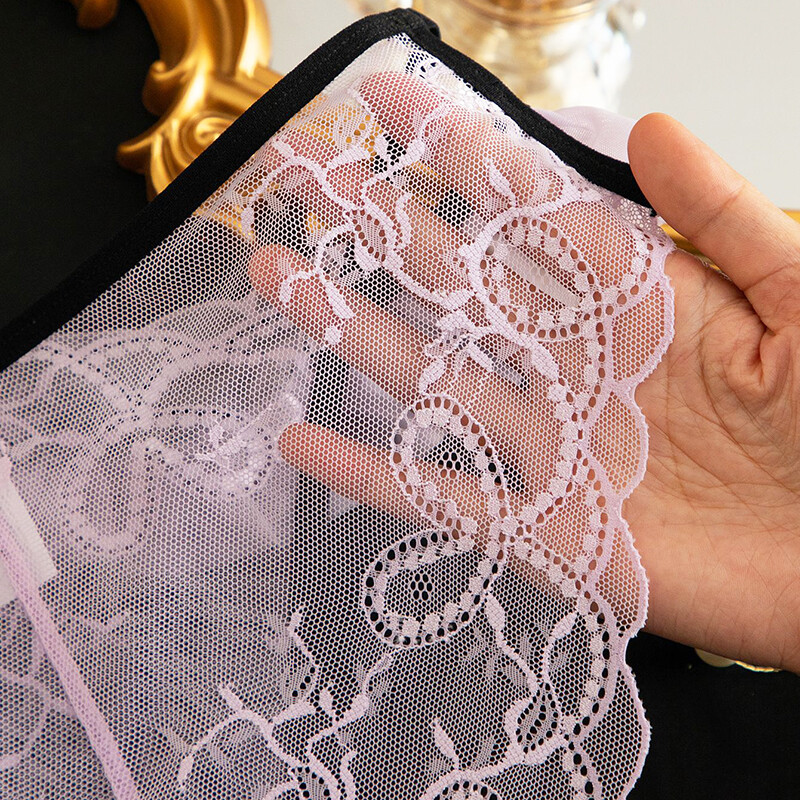 4 Pack Lot Sexy Womens See Through Sheer Panties Underwear Lace Briefs Lingeries