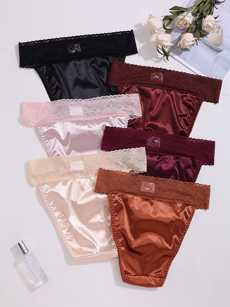 Sissy Femboy Second Skin Satin Bikini Panties Great for Men Size X-Large (BG55)