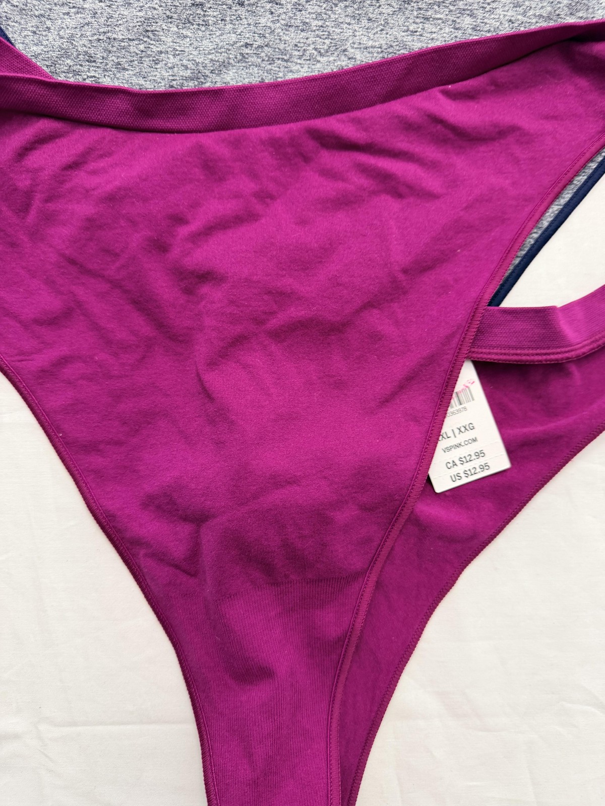 PINK Victoria’s Secret Thong Panties Womens XXL Multicolor 3 Pack Striped