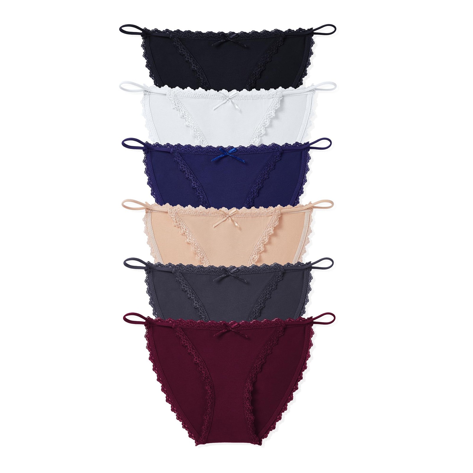 Cotton Underwear for Women 6 Pack String Bikini pure cotton Panties Sexy Unde…