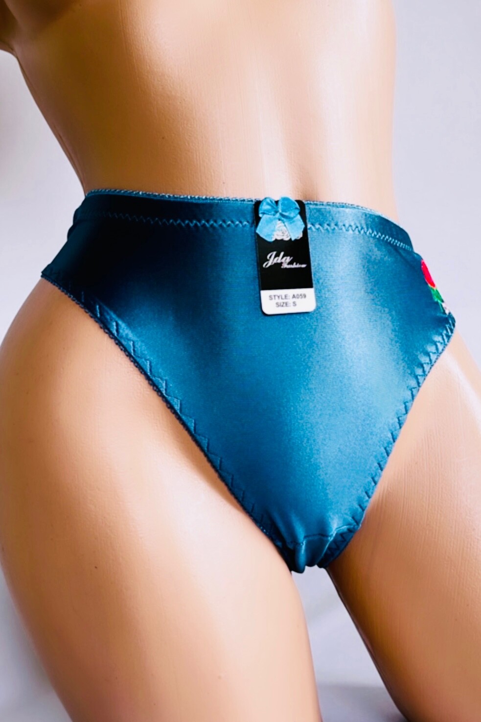 LOT 3/6/12 PACK Women’s Plain Bikini Rose Love SATIN Panty Underwear S-XL A059