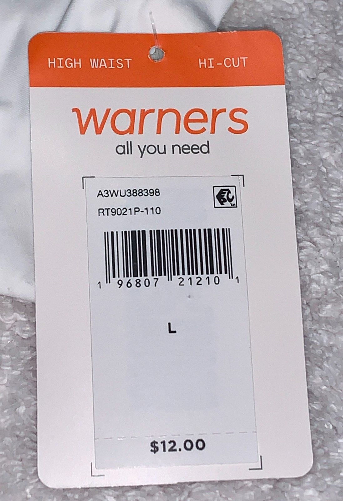 WARNERS Smooth It Over White Modern Hi Cut Panty Womens S 5 M 6 L 7 XL 8 2XL 9