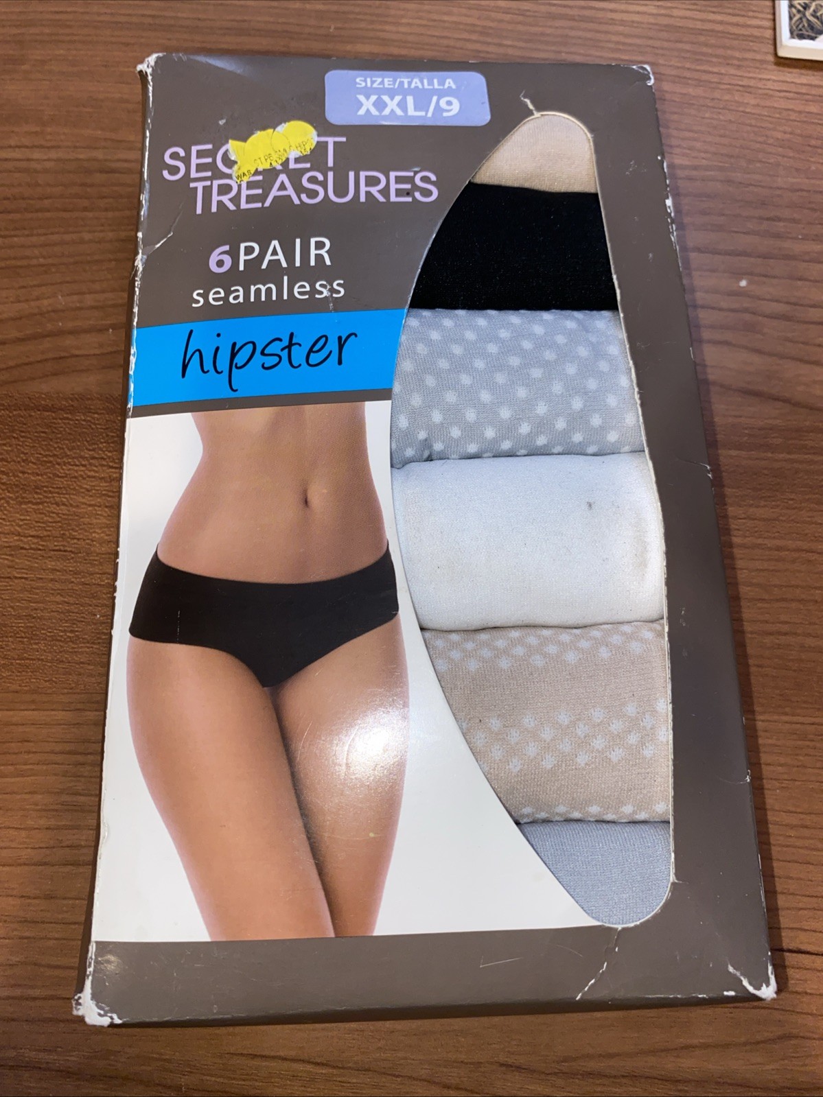 Secret Treasures – 6 Pair – Pastel Seamless Hipster Panties – Size XL New