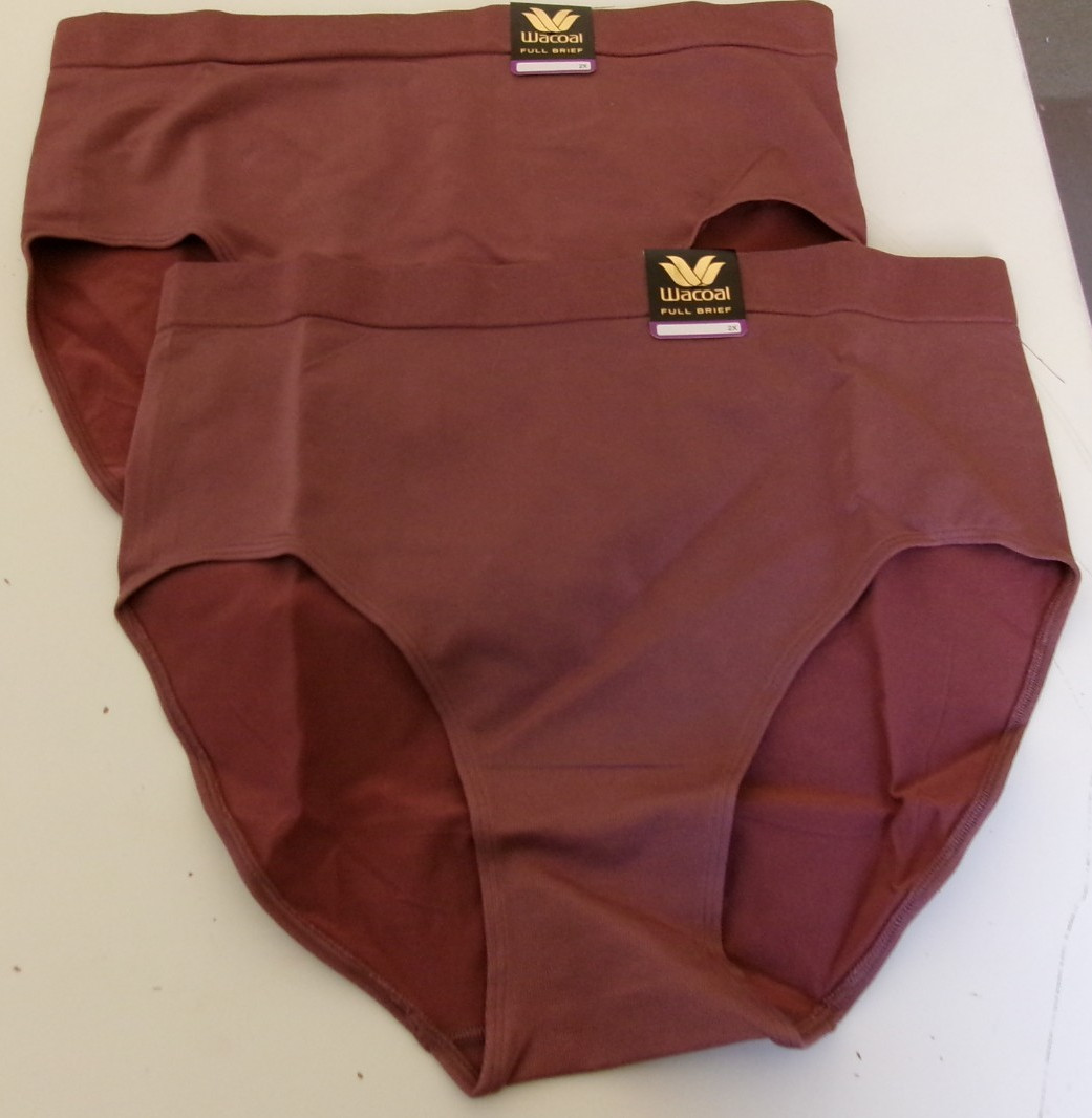 2 Wacoal Full Brief Panty Size 2X-Large Style 838175 Rose Brown (241)