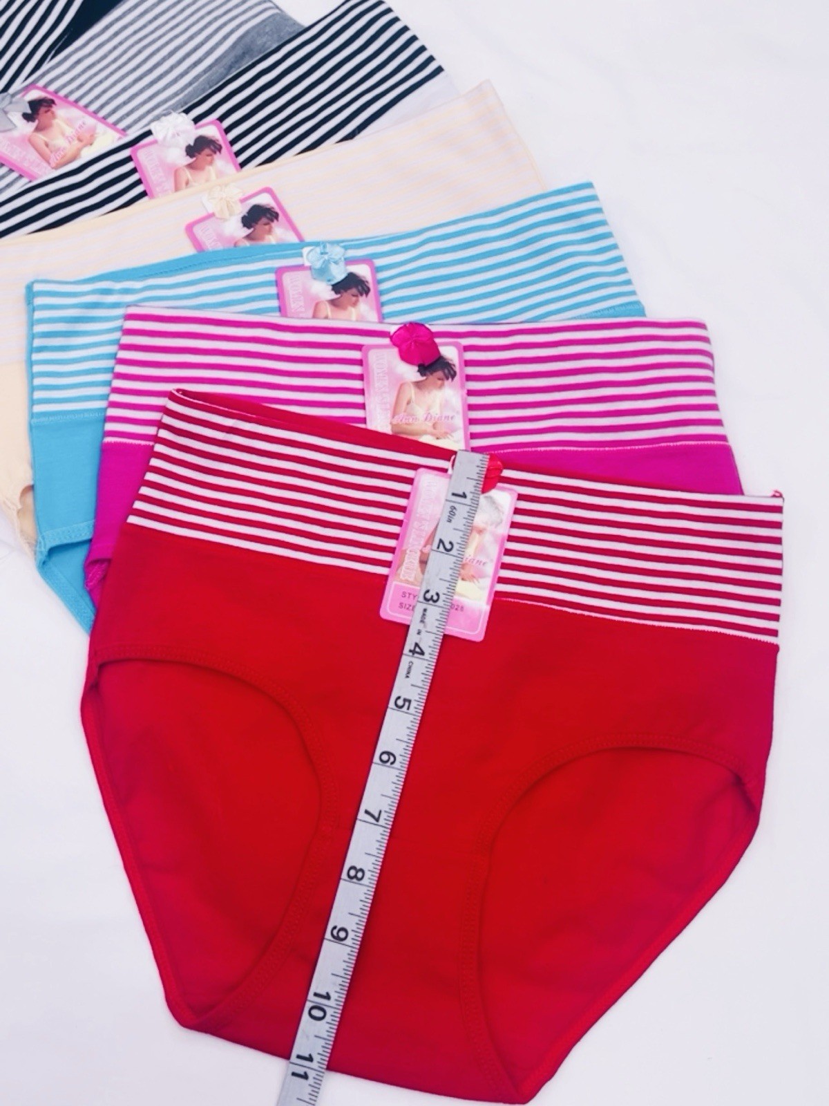 Lot 6 Women’s High Waisted Cotton Full Coverage Soft Stretch Panties 3028 Sz L