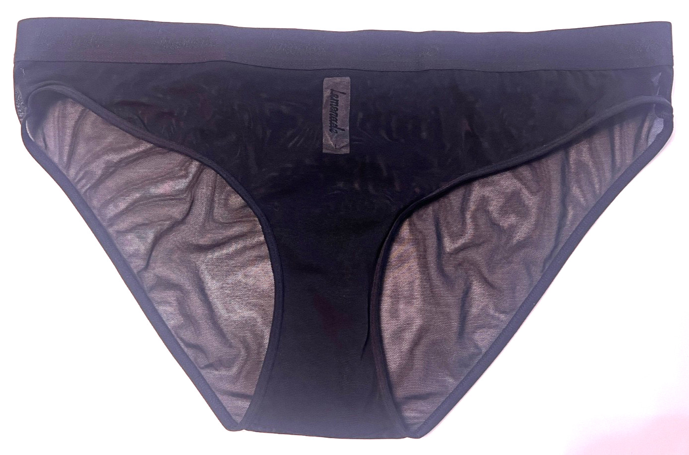 Lemonade Dolls LARGE Mesh Bikini Panty NWOT Black