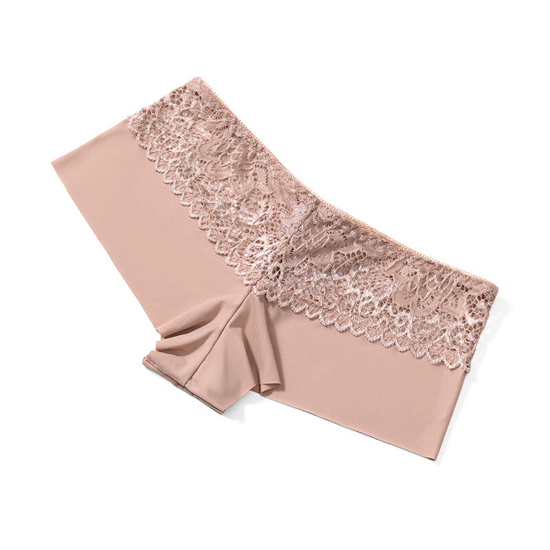 6 Pack Lot Sexy Womens Seamless Panties Boyshorts Lace Silky Underwear Lingeries