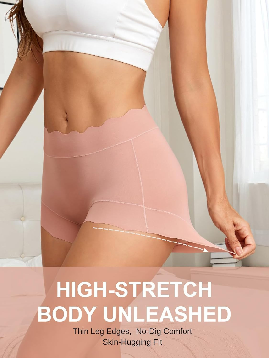 Full Coverage Stretch High Waisted Panties Women’S Underwear Soft Ladies Briefs