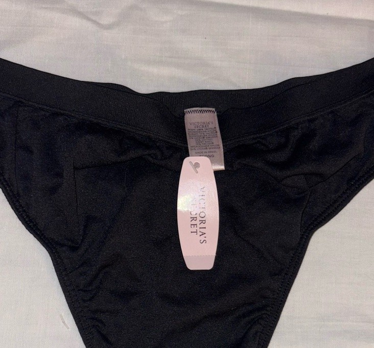 VTG 2001 Body By Victoria’s Secret Panties Thong Sz L Tactel Nylon Made Israel