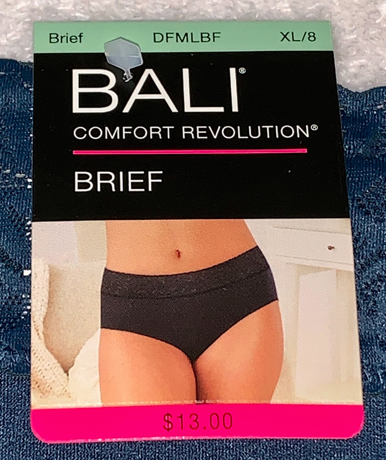 BALI Comfort Revolution Modern Seamless Jun Blue Brief Panty Womens S M L XL 2XL