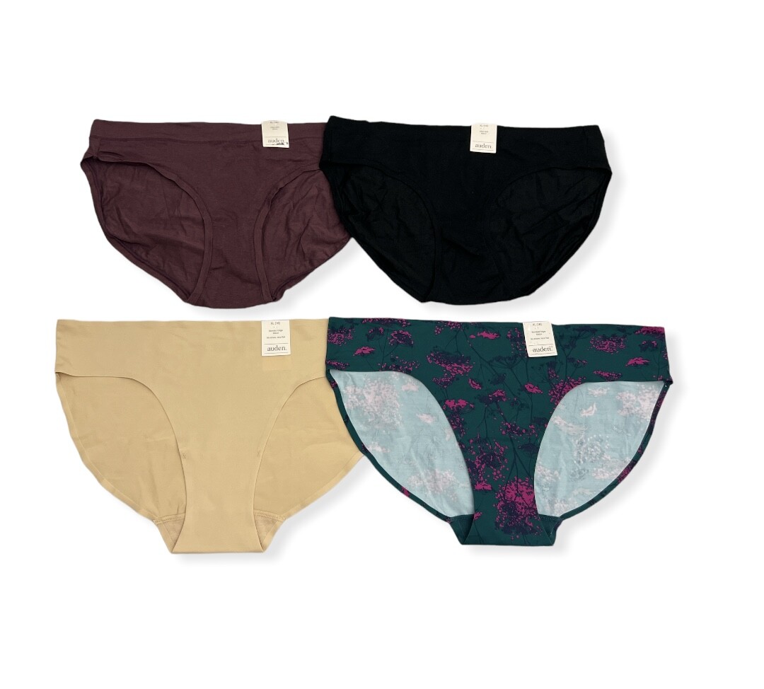 Women’s 4pk Assorted Styles & Colors Underwear – Auden – XL (16) – S554