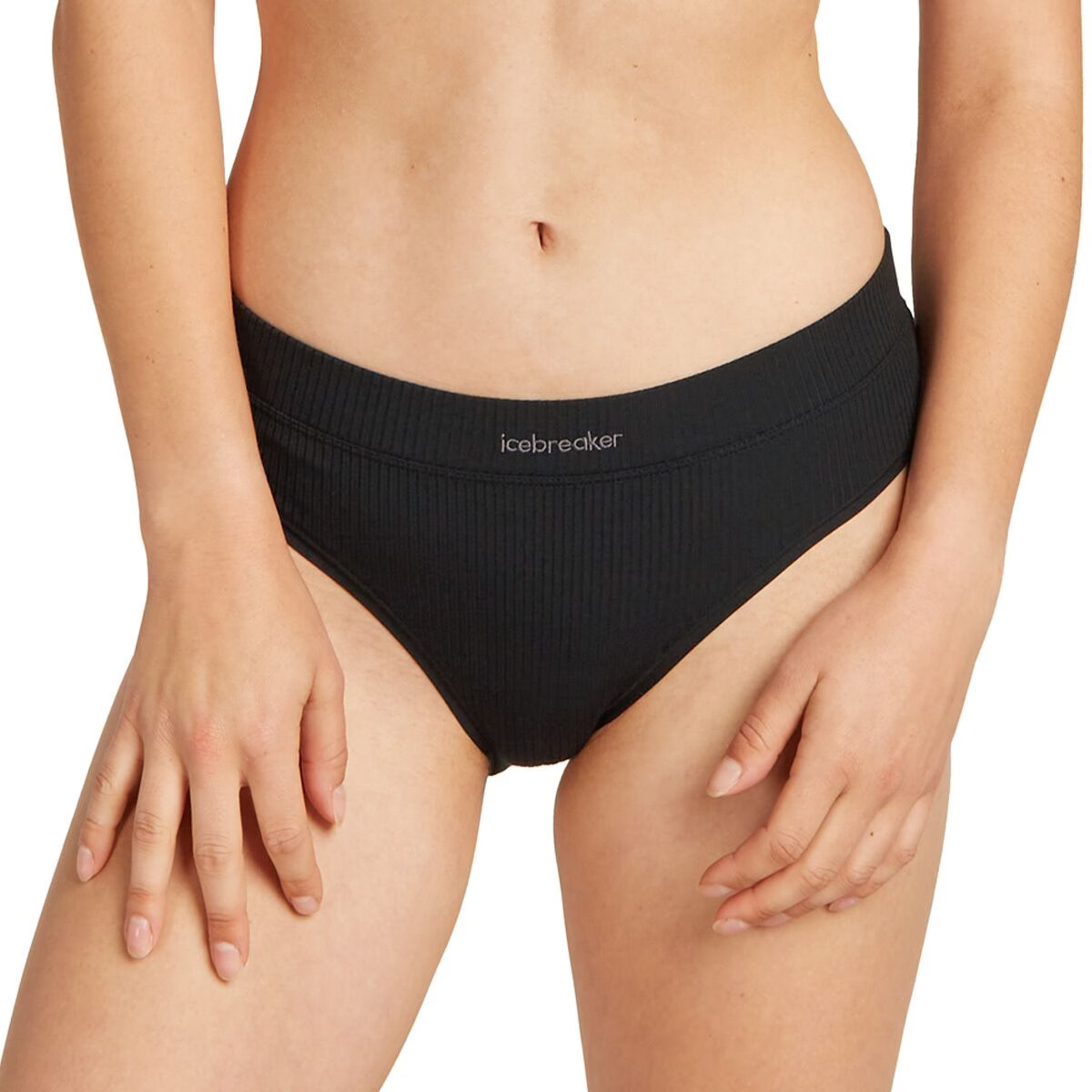 Icebreaker Merino Blend Rib Lotus Hipster Bottom – Women’s Black, XS