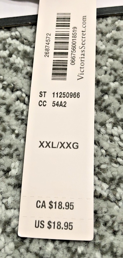 Victoria’s Secret Very Sexy NWT Ring Hardware V String Panty XXL Black