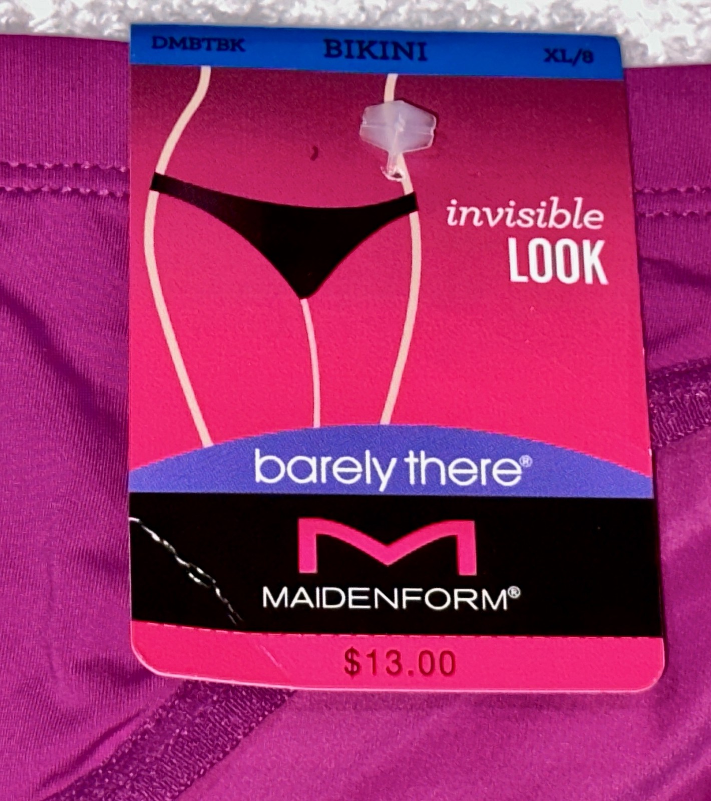 MAIDENFORM Barely There Invisible Look Razzle Purple Bikini Panty Women S M L XL