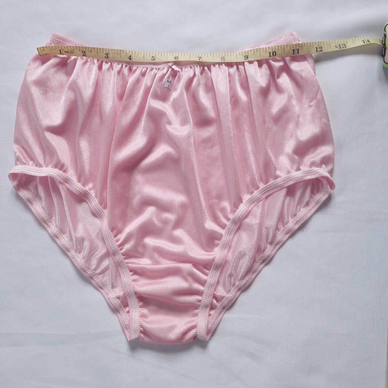 16 Panties Underwear Women Light Nylon Silky Soft Briefs High Waist 30-36″Size L