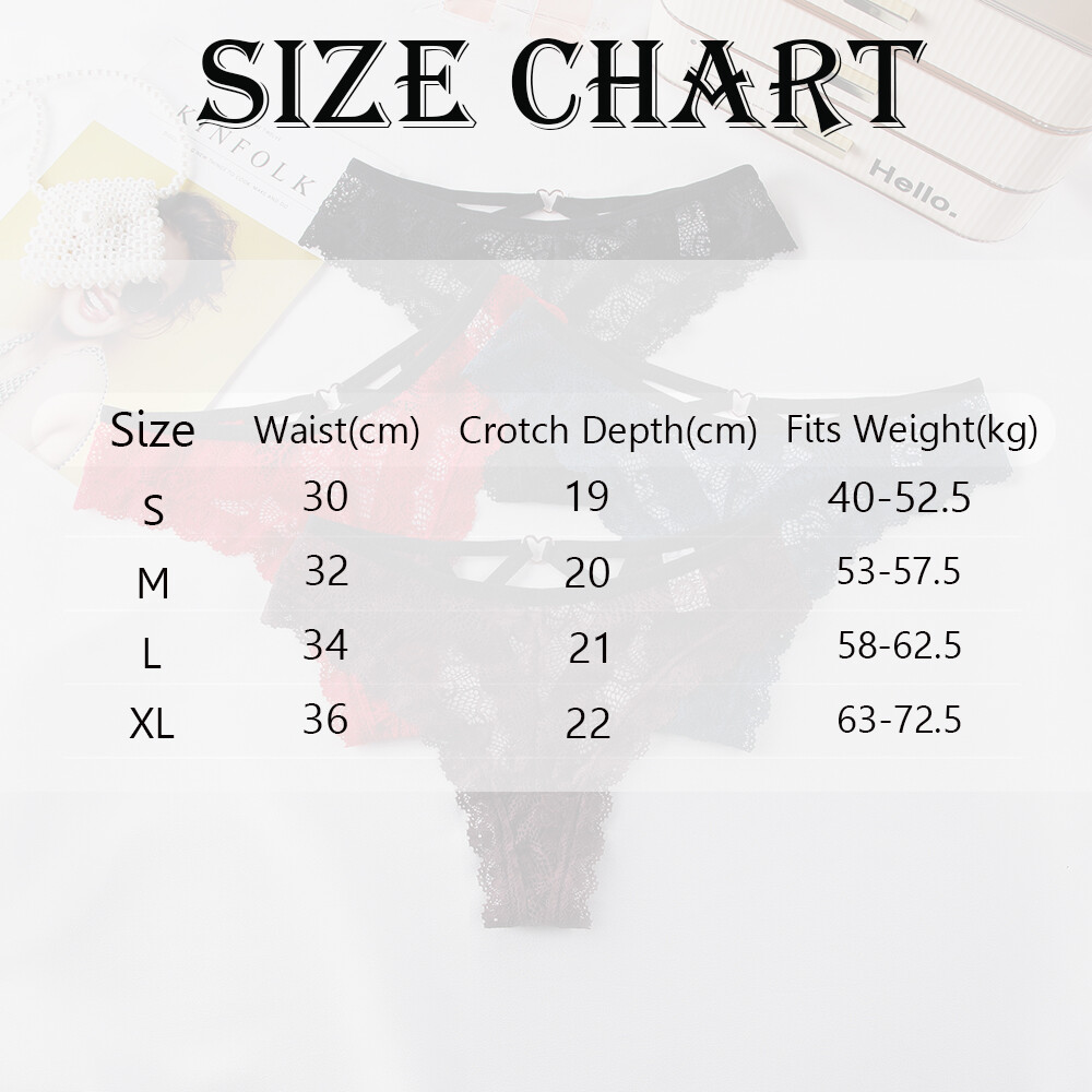 8pcs Women Transparent G Strings Hollow Lace Temptation Low-waist Panties Thongs