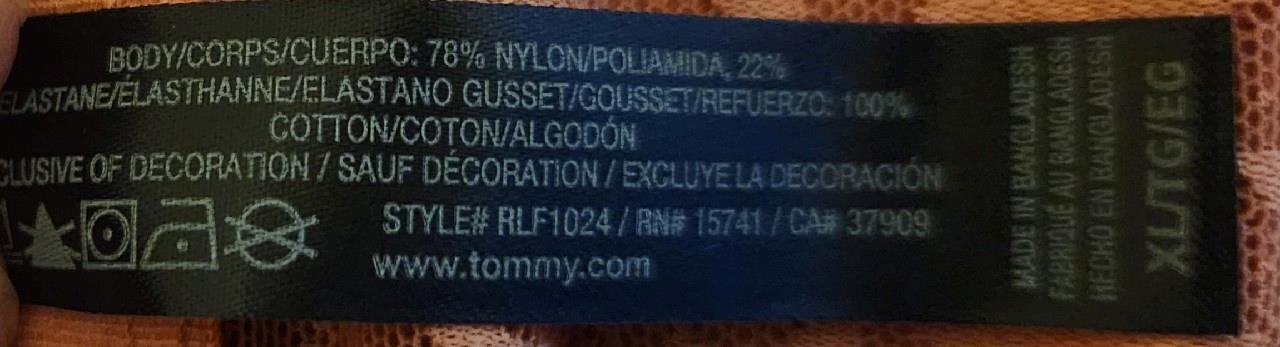 NWT 3 Tommy Hilfiger STRING Bikini underwear Panties XL Mesh LOGO design $36