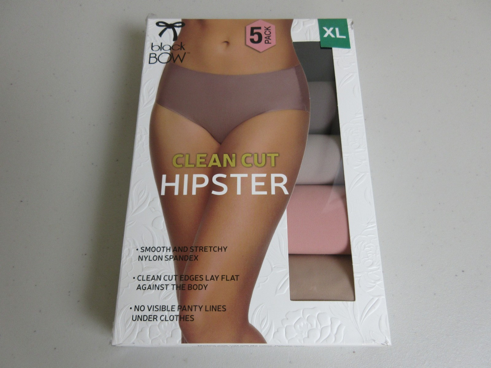 Black Bow Ladies’ Clean Cut Hipster 5-Pack, Size XL – Multicolor (Brand New)