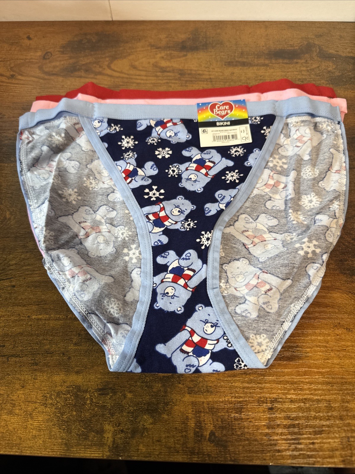 Women’s Care Bears Christmas Bikini Panties, 3-Pack