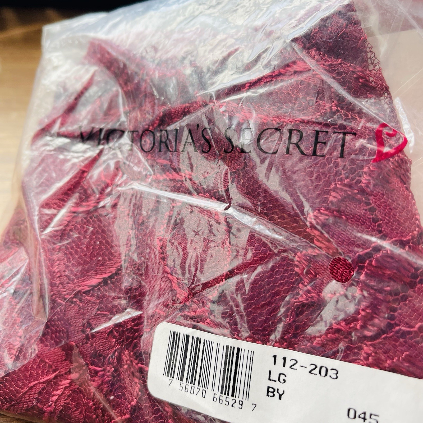 Vintage Victoria Secret Bikini Lace Luxuries Berry Large 1999 Sealed Panty