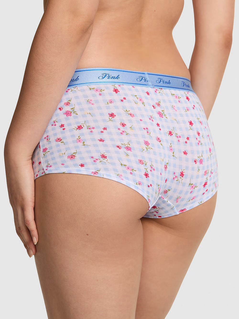 VICTORIAS SECRET PINK LOGO BOYSHORT PANTY SIZE L