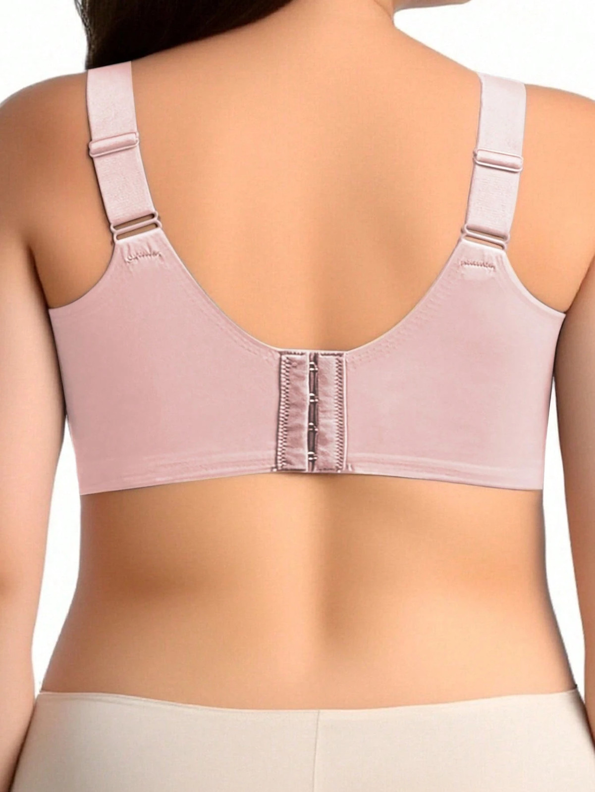 Plus Size Soft Support Wireless Bra with Seamless Mesh and Cheap24