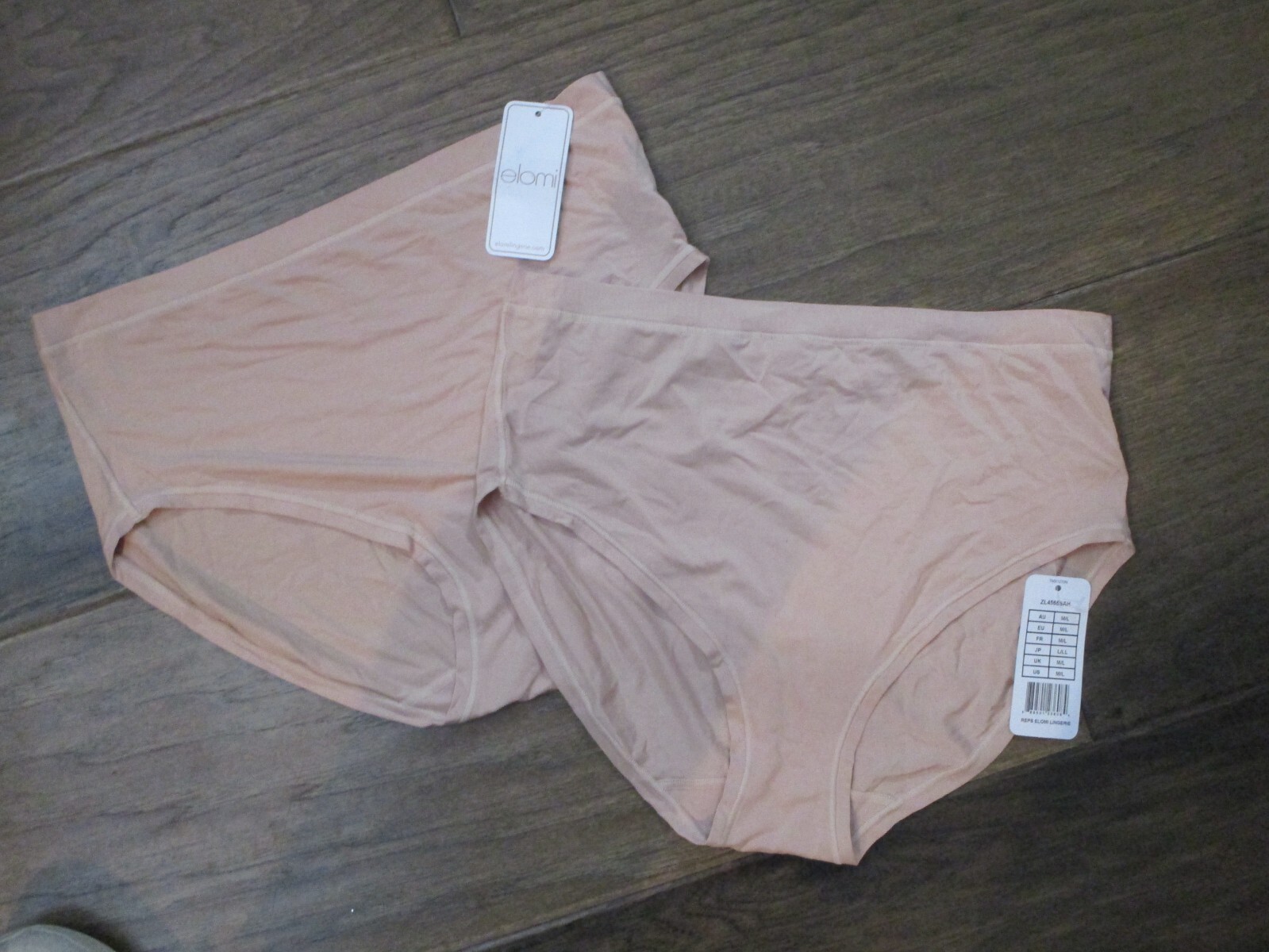 2-PACK ELOMI SMOOTH FULL BRIEF PANTIES IN SAHARA SIZE M/L NEW