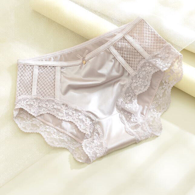 1/6 Pack Lot Womens Seamless Silky Satin Panties Briefs Underwear Lady Lingeries