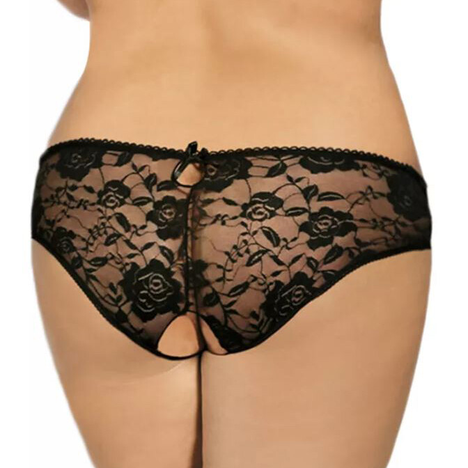 Sexy Ladies Womens Crotchles Panties Lace Sheer Bikini Briefs Underwear Intimate