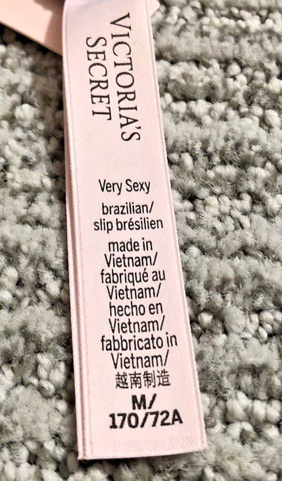 Victoria’s Secret Very Sexy NWT Medium Black Scatter Shine Strap Brazilian Panty