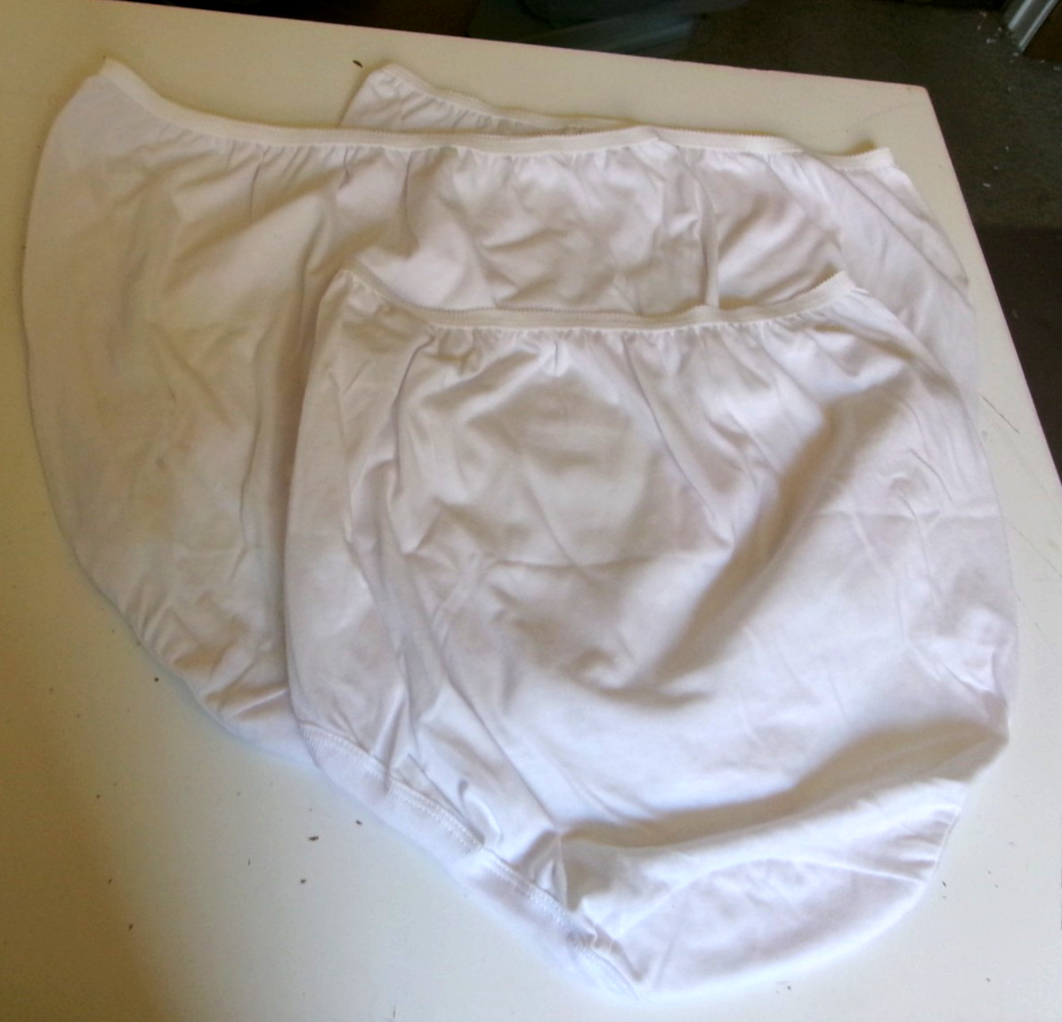 3 Dixie Belle Banded Leg Cotton full brief panty Size 11 Style 411 White