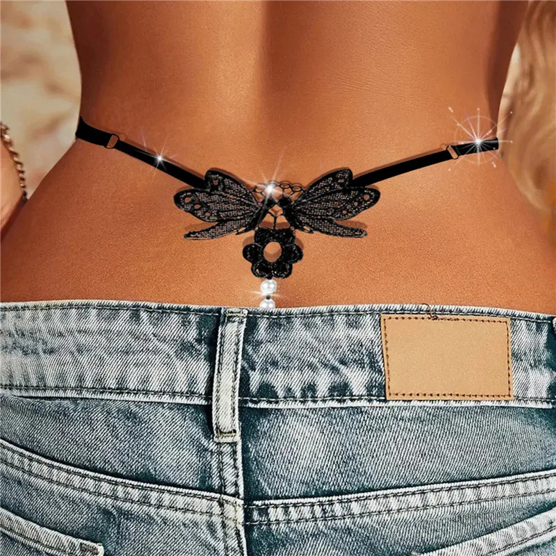 Sexy String Panties Women Butterfly G-Strings T-Back Thong Transparent Lingerie