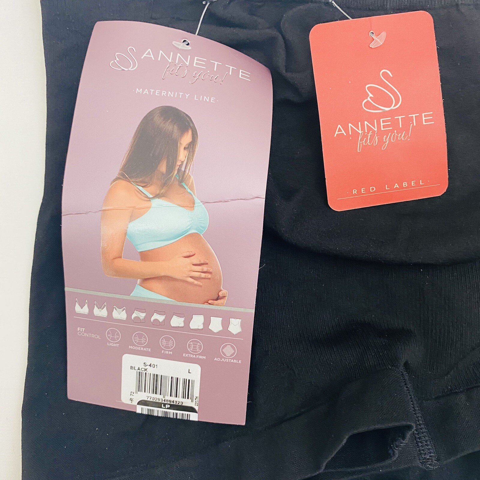 Annette Women’s Soft & Seamless Maternity Boy Short S-401- Size L Black NEW