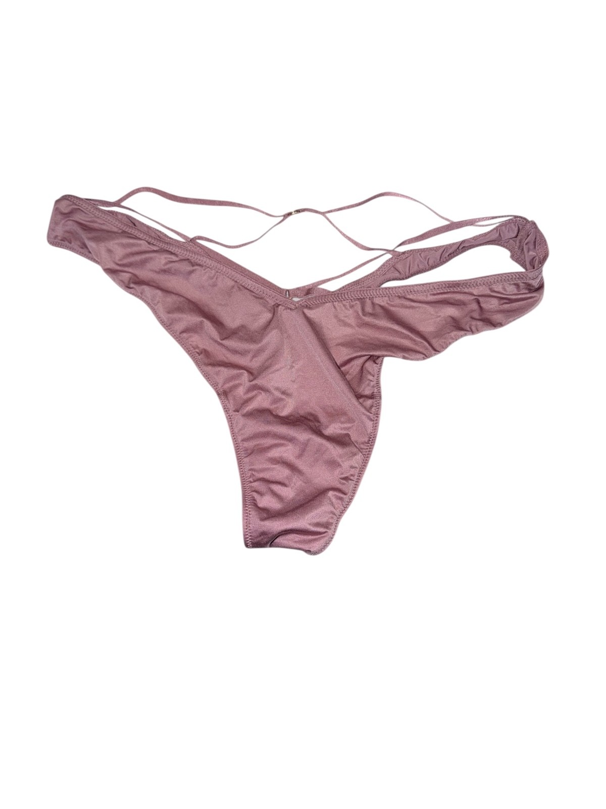 Victoria’s Secret Crisscross Strappy Thong Panty Vintage Rose High Leg New