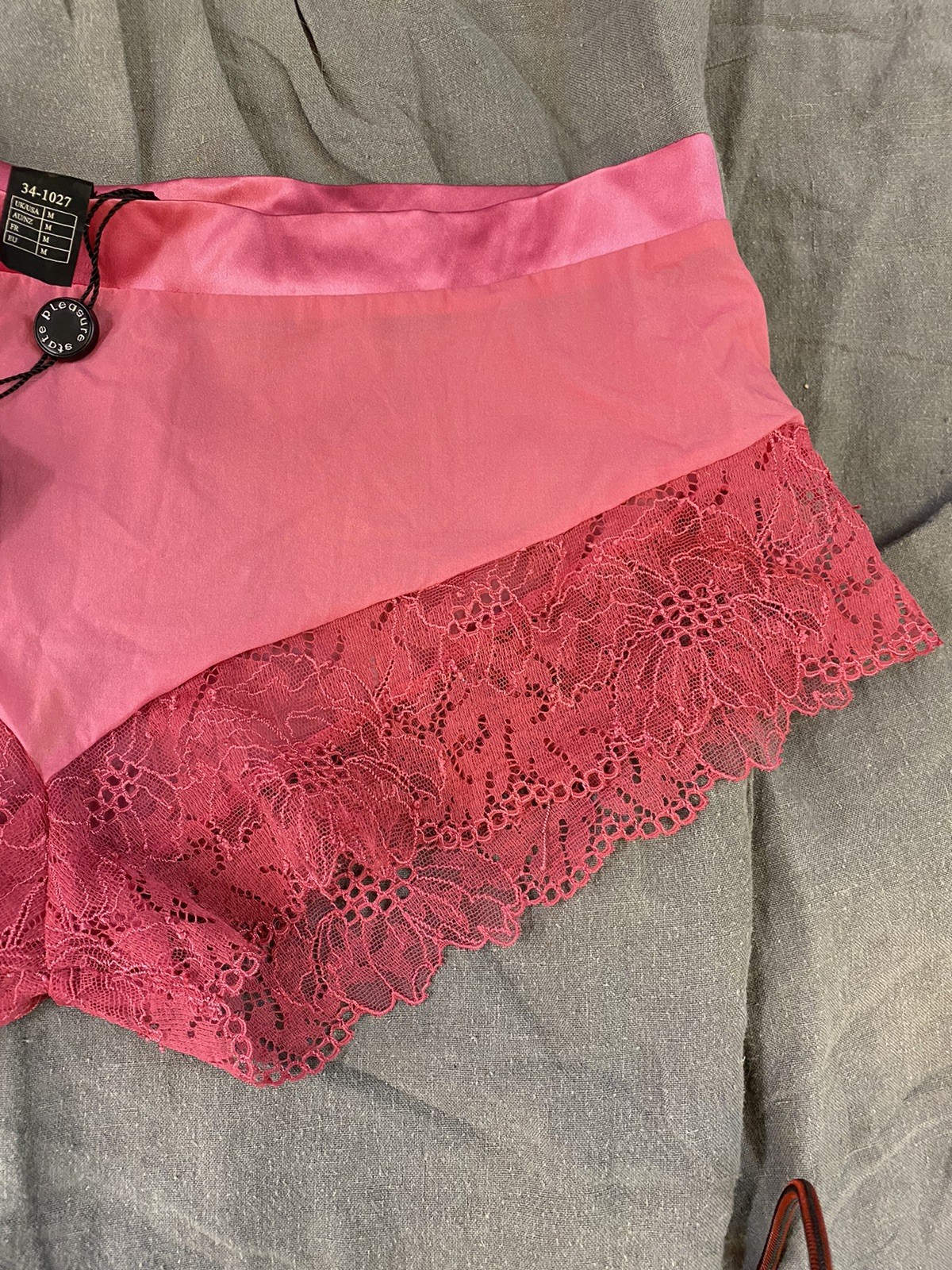 Vintage Pleasure State Ecstasies Culotte Briefs Boy shorts Sz M Knickers Pink