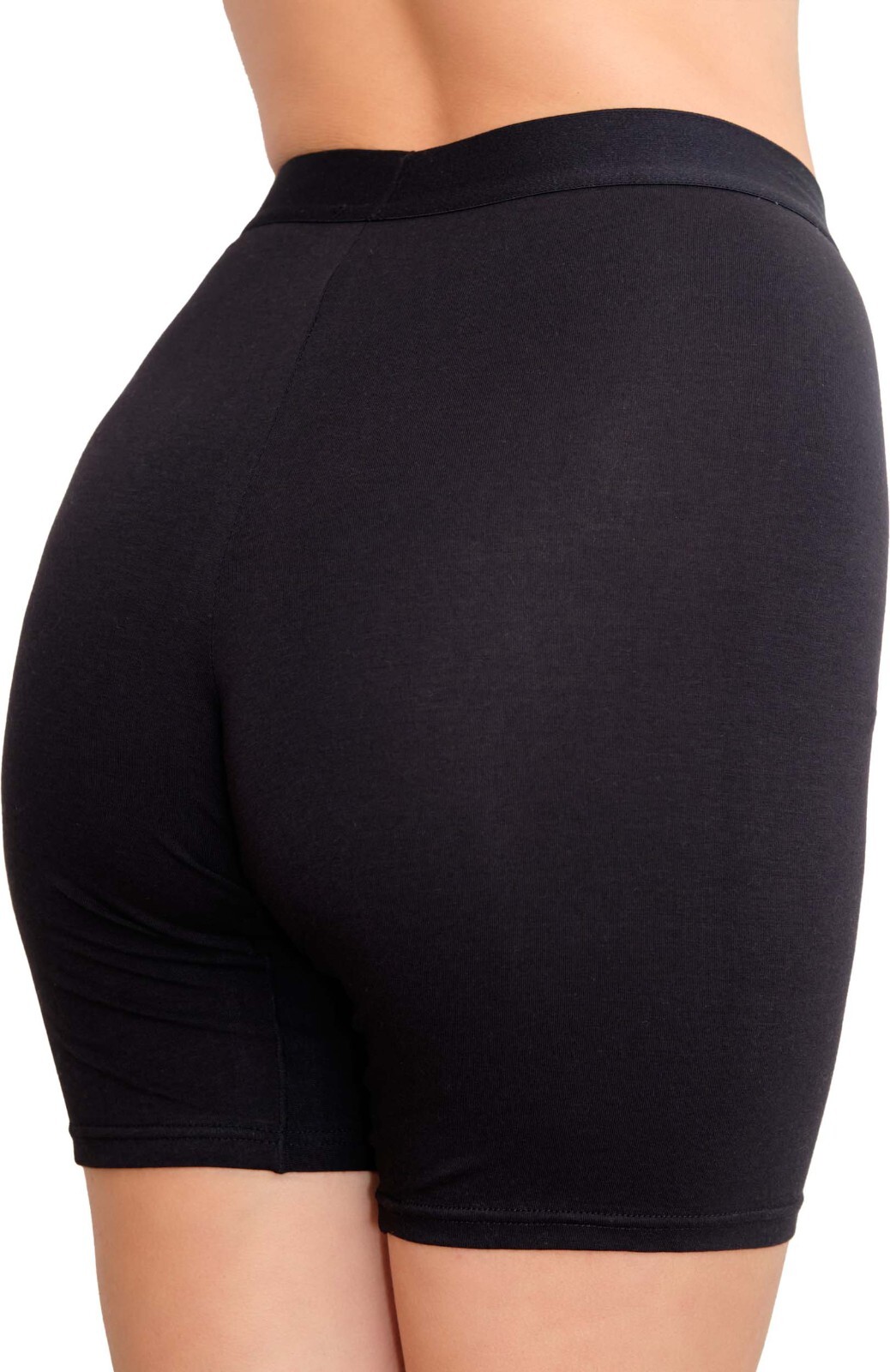 Nabtos Women Black Boyshort Briefs Underwear Pack 4 Anti Chafing Long short S~3X