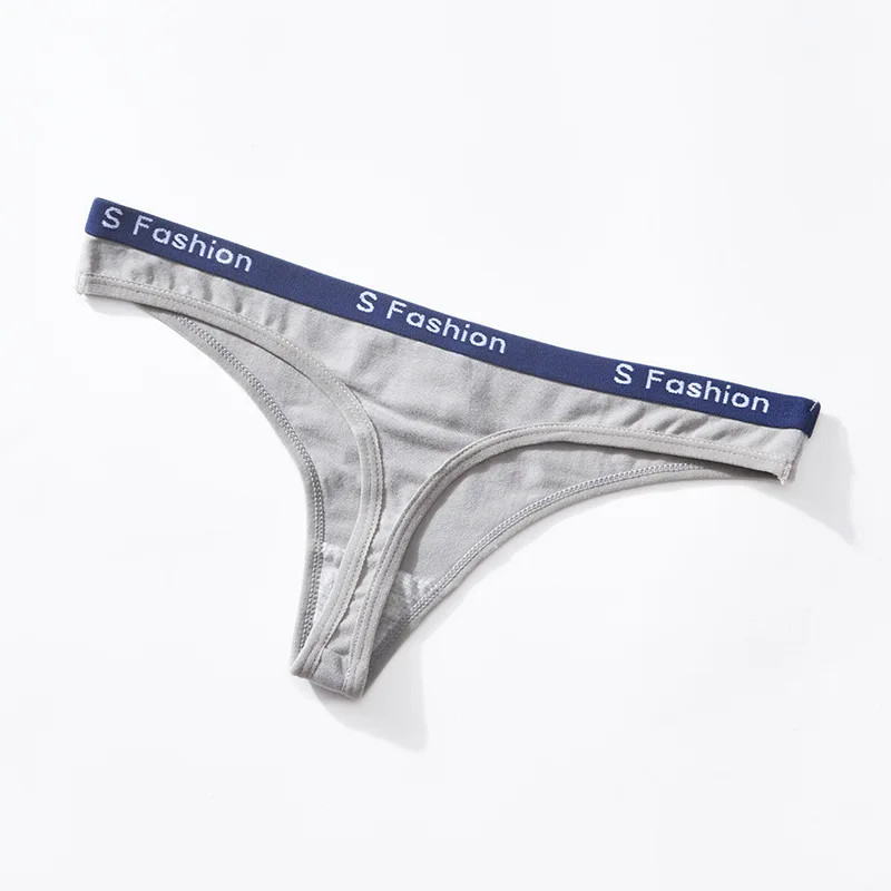 Cotton Thong Panties Women’s Low Rise Striped Solid Soft Breathable Everyday Fit