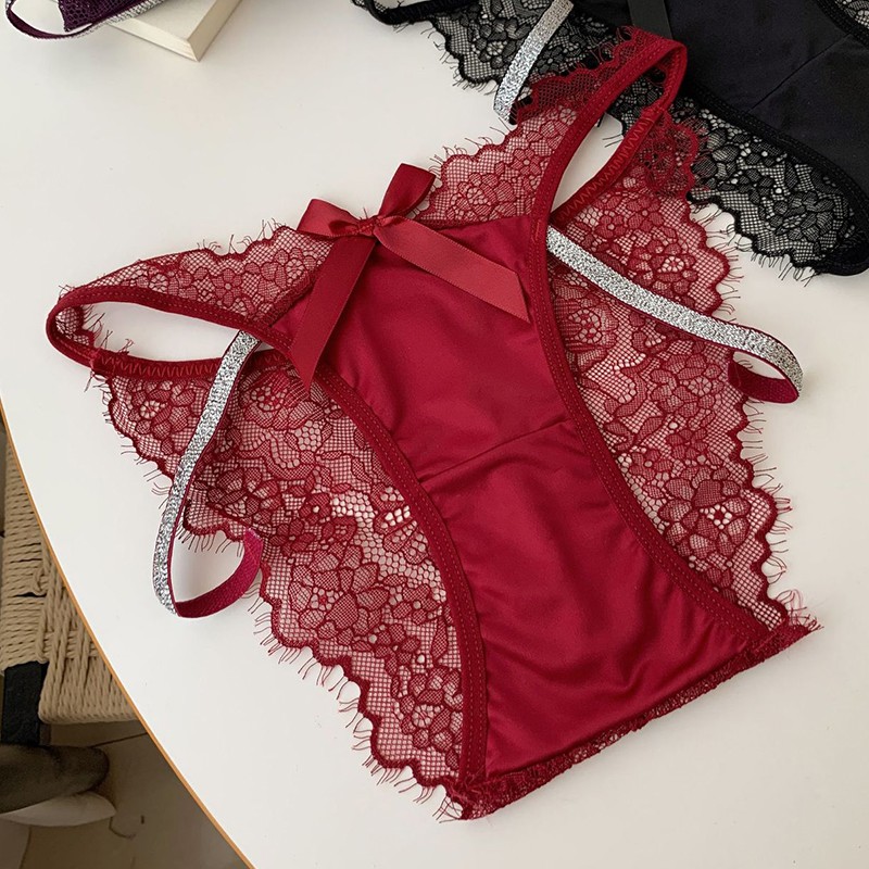 5 Pack Lot Sexy Womens See Through Lace Panties Underwear French Lingeries Brief