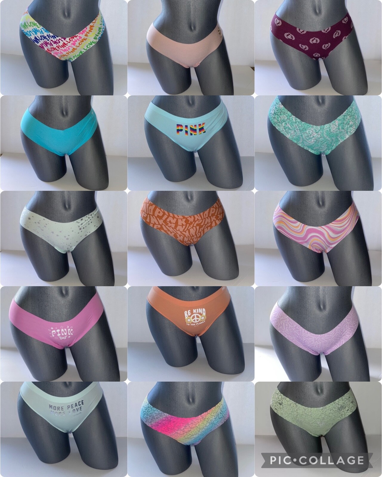 Victoria’s Secret Pink No Show Seamless Thong Underwear Panties . NWT