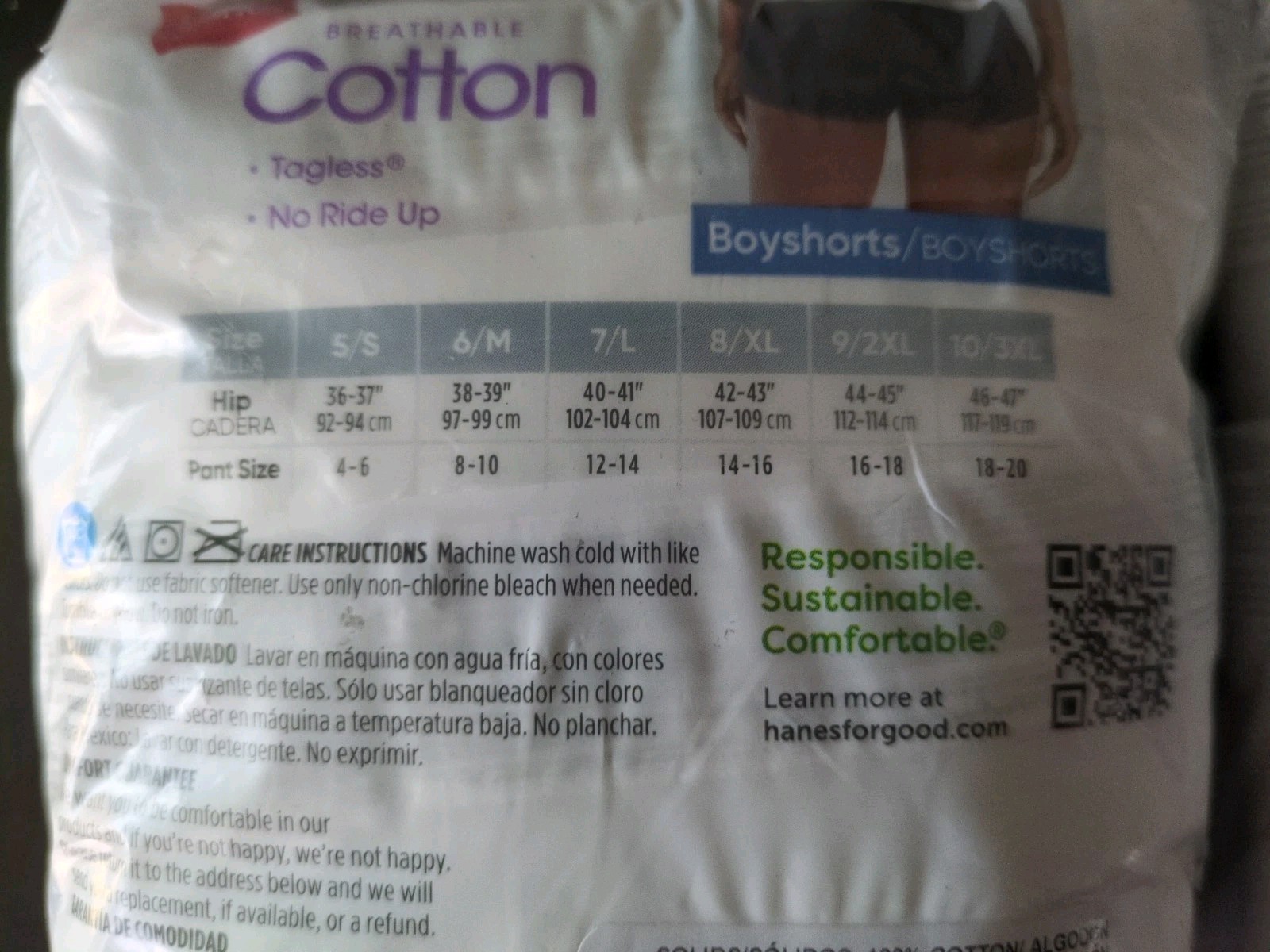 10 Pack HANES Women’s TAG-LESS BOYSHORTS Breathable Cotton Size 9 XXL