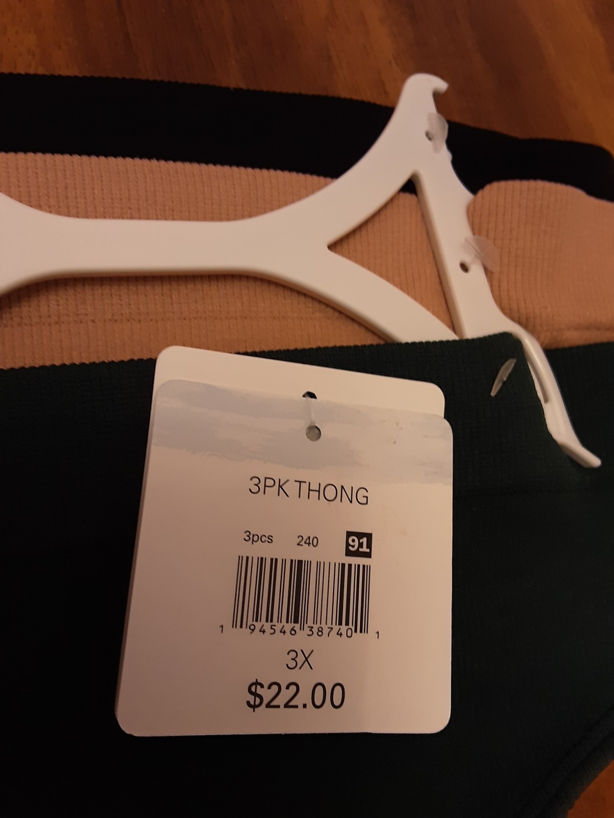 Set Of 6 Ladies Thongs~ Size 3X ~ Ribbed & Seamless~ Tranquil & True~ NEW W/tag