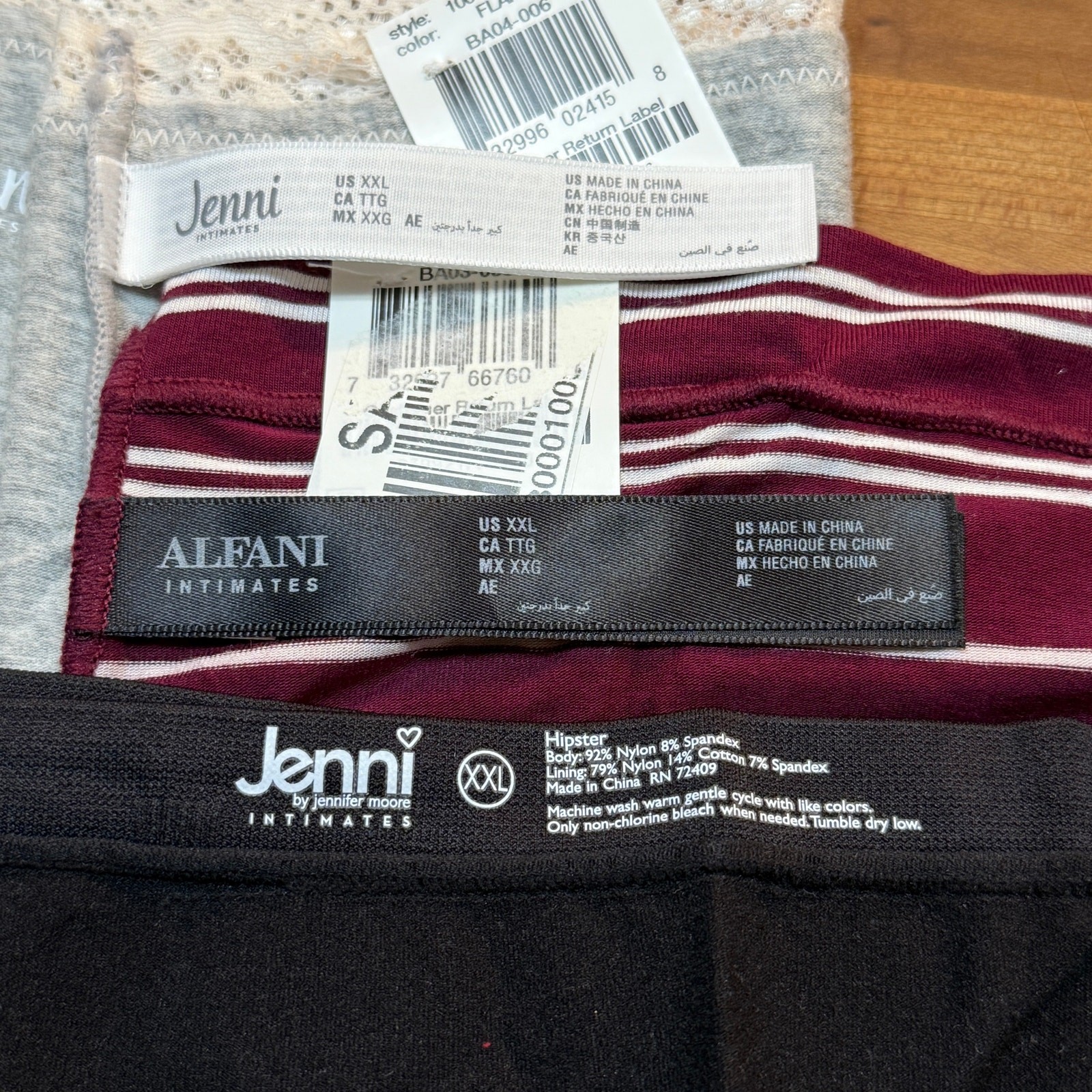 Macy’s Assorted boyshort/hipster panty bundle set of 3 multi, XXL