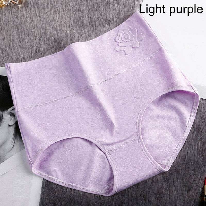 Women Embossing Postpartum Knickers High Waist abdomen in Plus Size Panties