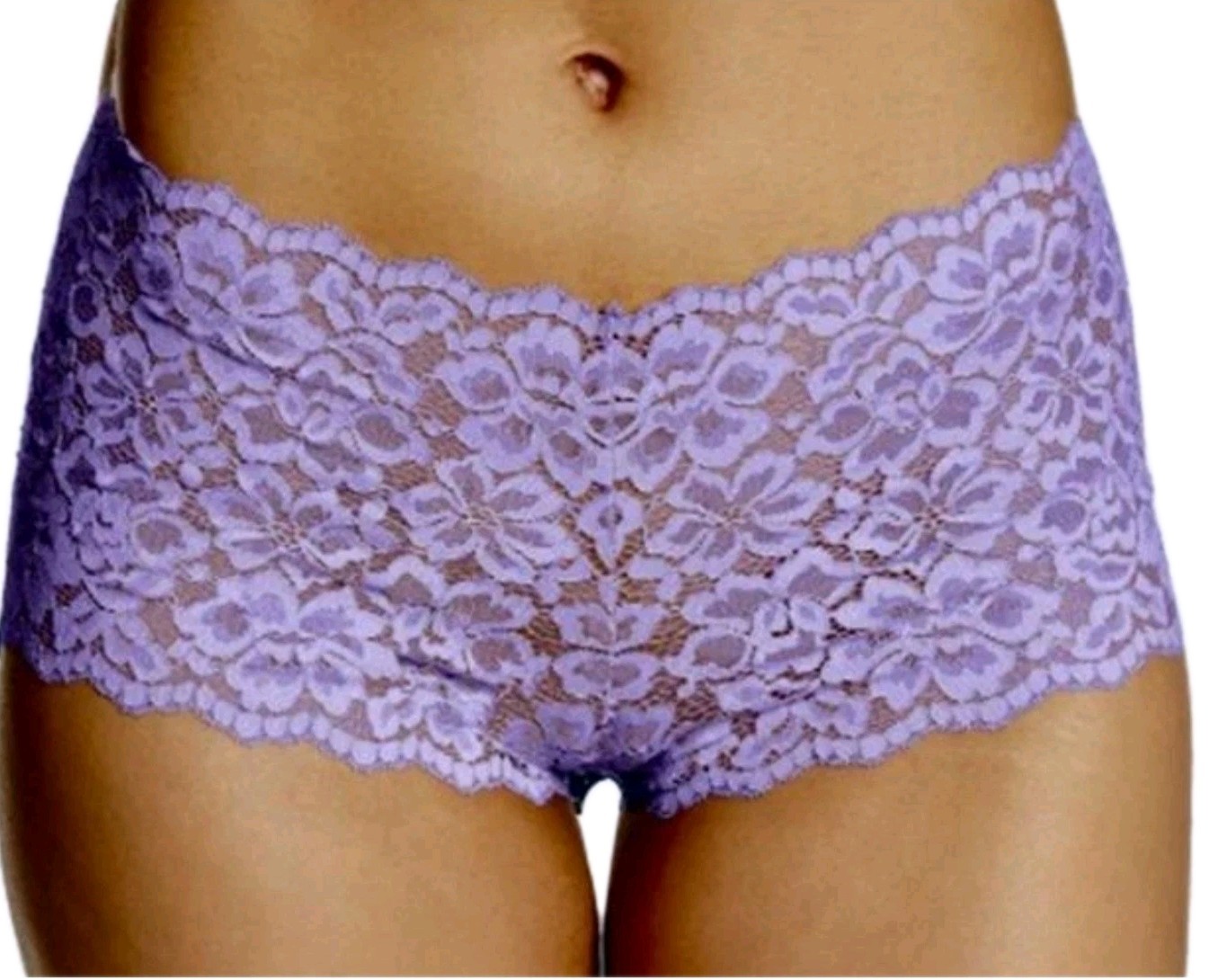 MAIDENFORM Boyshort Panty Sexy Must Haves Sweetened Lilac Lace Cheeky Women Sz L
