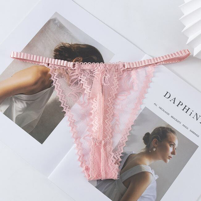 3pack Lot Sexy Womens T back Lace Panties Thong G string See Through Sheer Brief