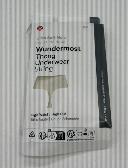 Lululemon Wundermost Thong Underwear String High Waist Size S Bone New in Box