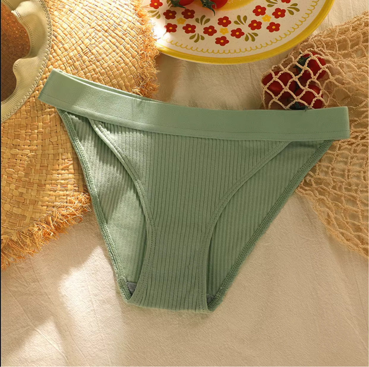 Comfy Ribbed Cotton Womens Panties With Wide Hip Bands. Great Price + Free Ship